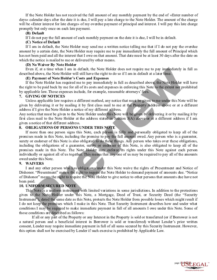 Preview Mortgage Note Buyer to Seller