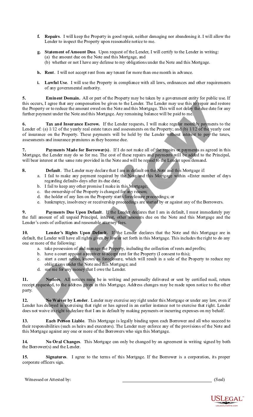 Preview Mortgage Entity