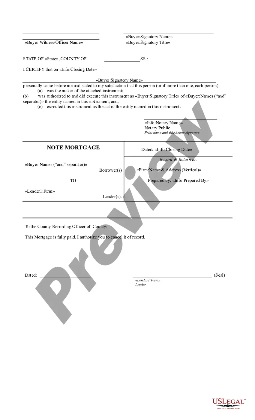 Preview Mortgage Entity