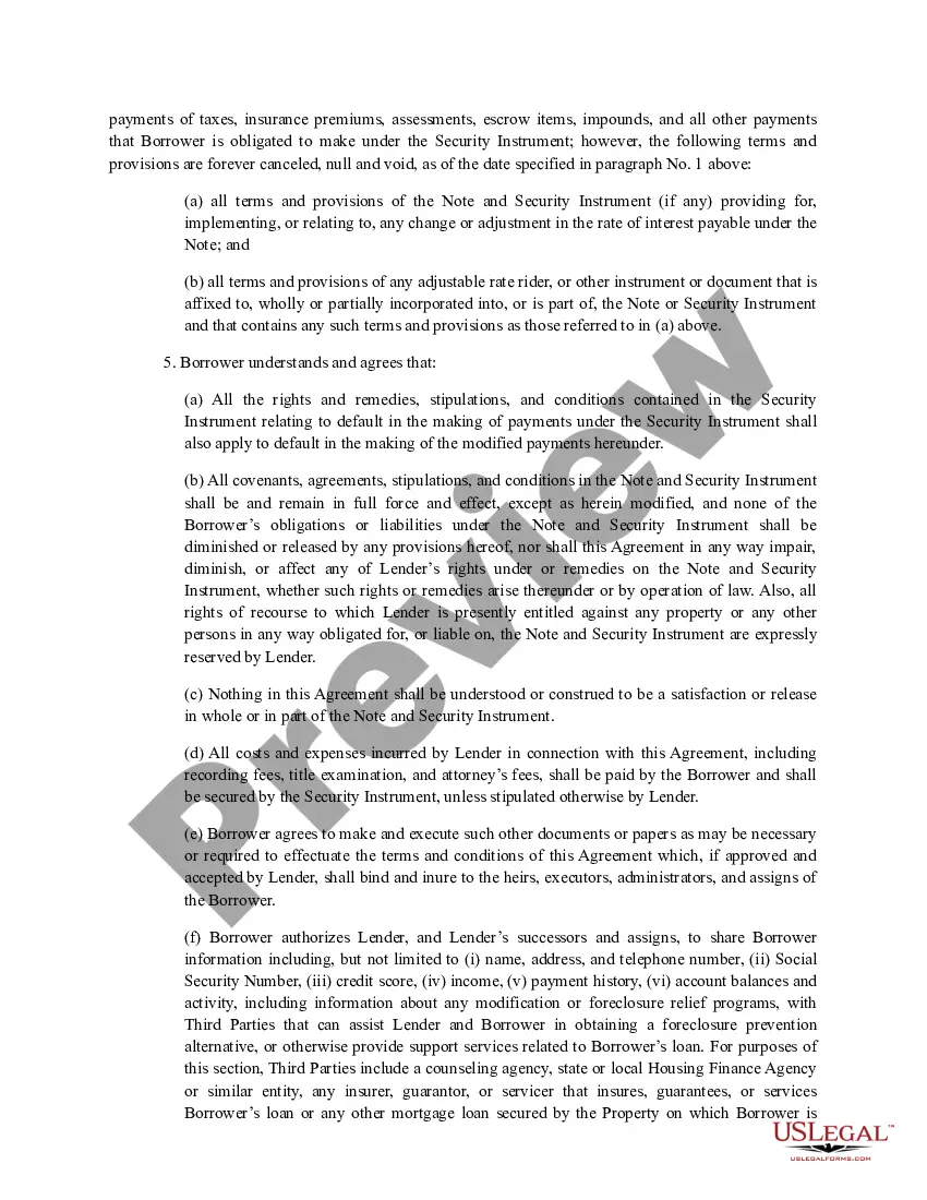 Preview Mortgage Modification Agreement