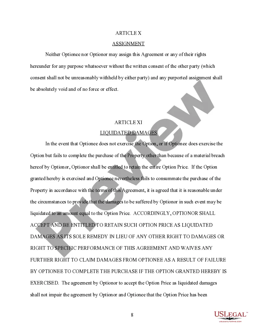 Preview Option Agreement