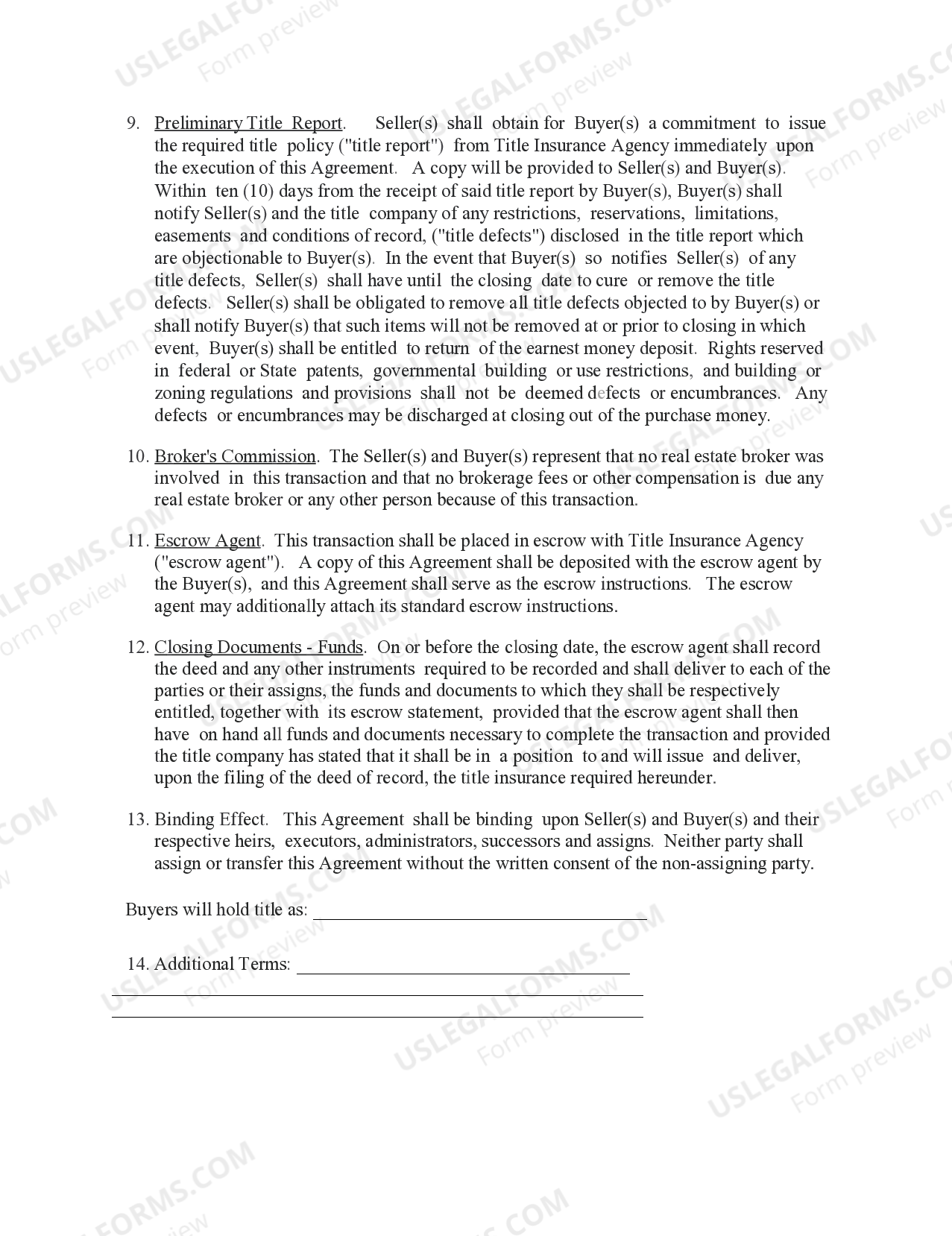 For Sale by Owner Purchase and Sale Agreement (Help Packet) | US Legal ...