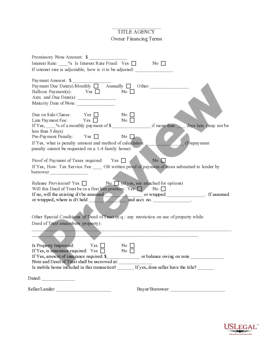 Preview For Sale by Owner Purchase and Sale Agreement (Help Packet)