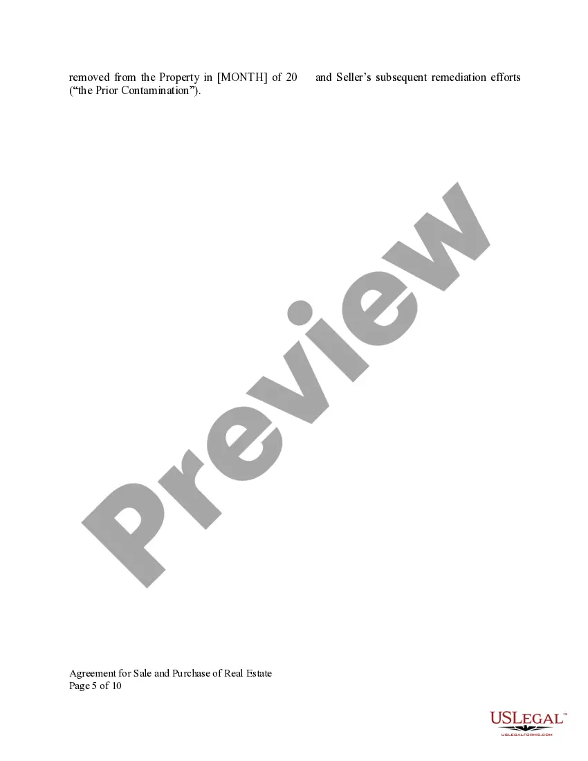 Preview Agreement for Sale and Purchase of Real Estate