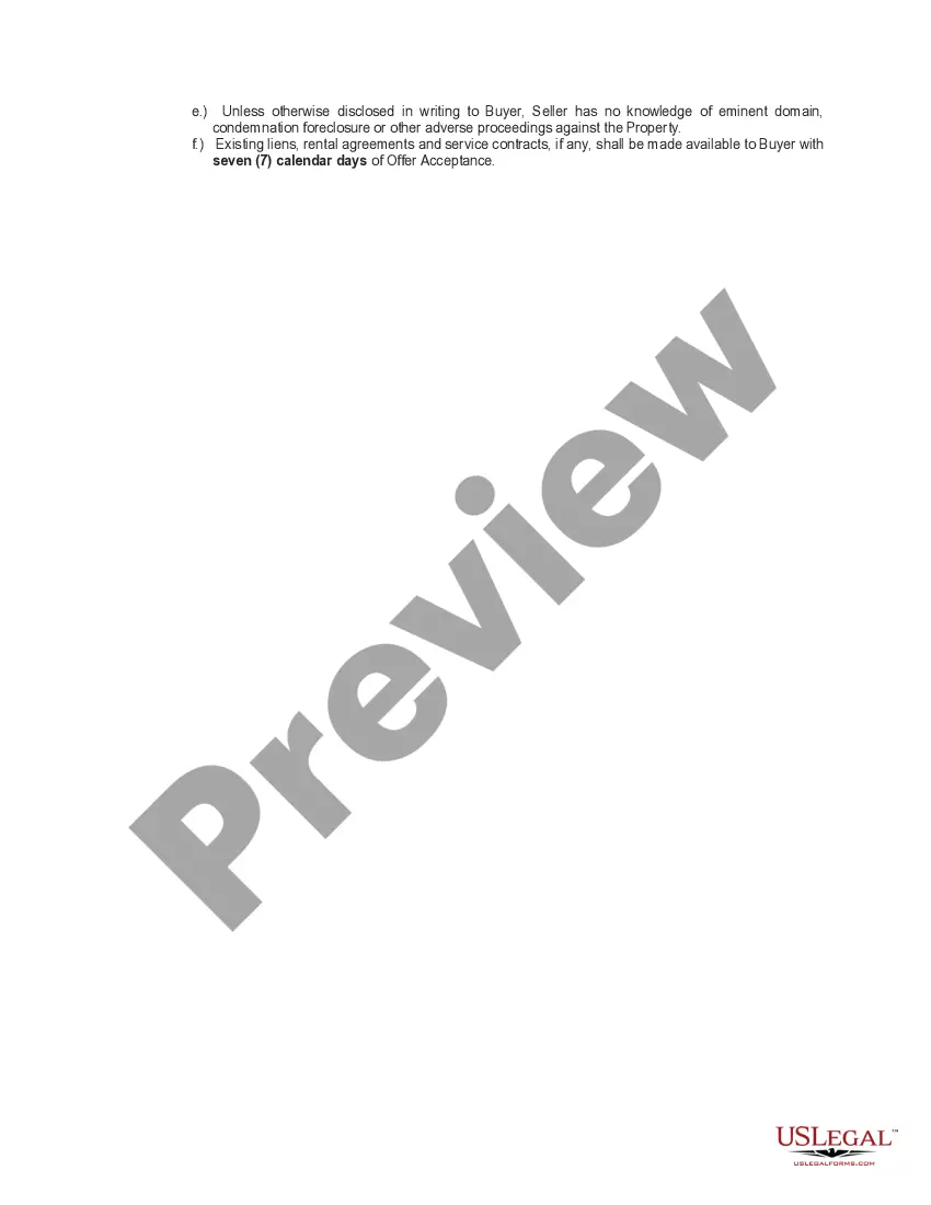 Preview Land Earnest Money Receipt and Purchase Agreement