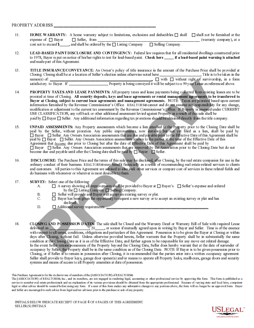 Preview Purchase Agreement Residential Property