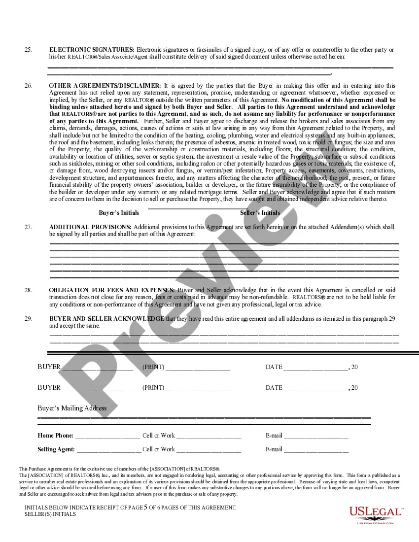 Preview Purchase Agreement Residential Property
