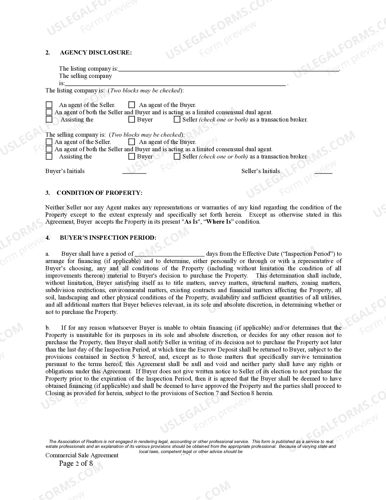 Preview Commercial Sale Agreement