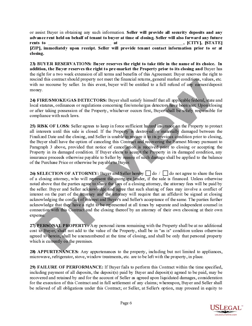 Preview Purchase and Sale Agreement