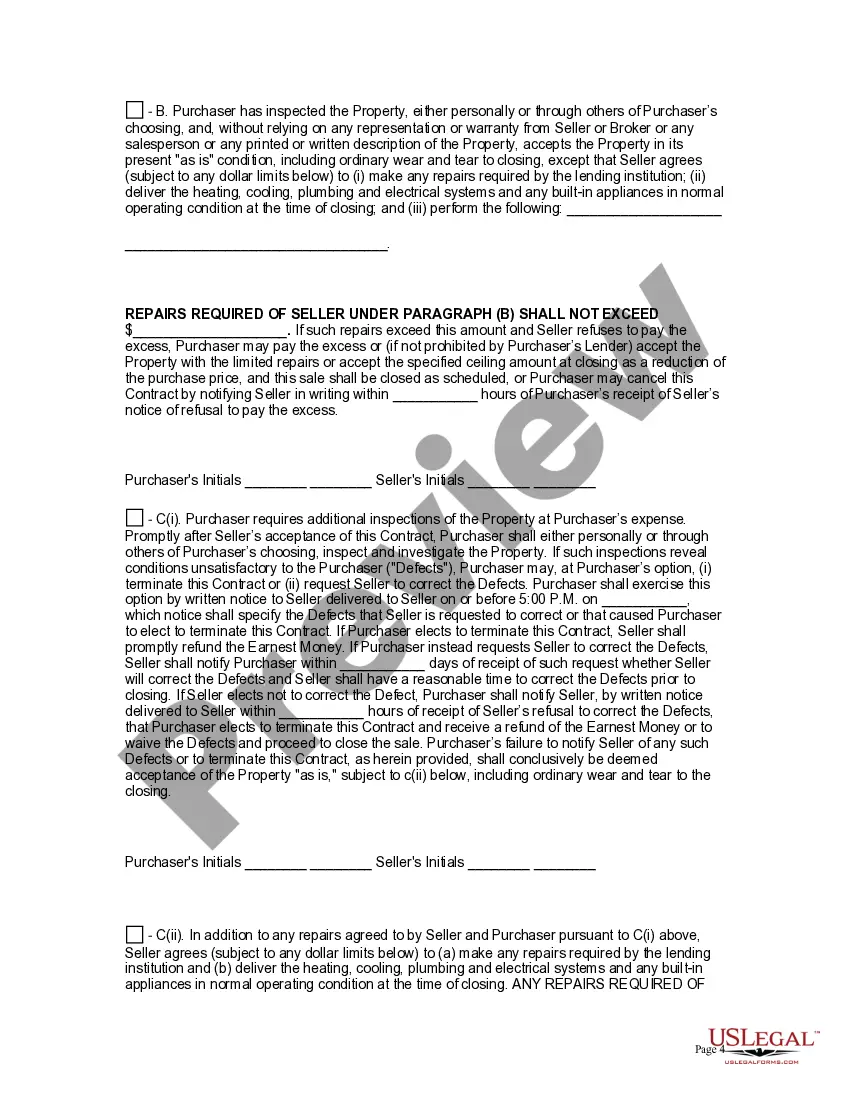 Preview Residential Purchase Agreement