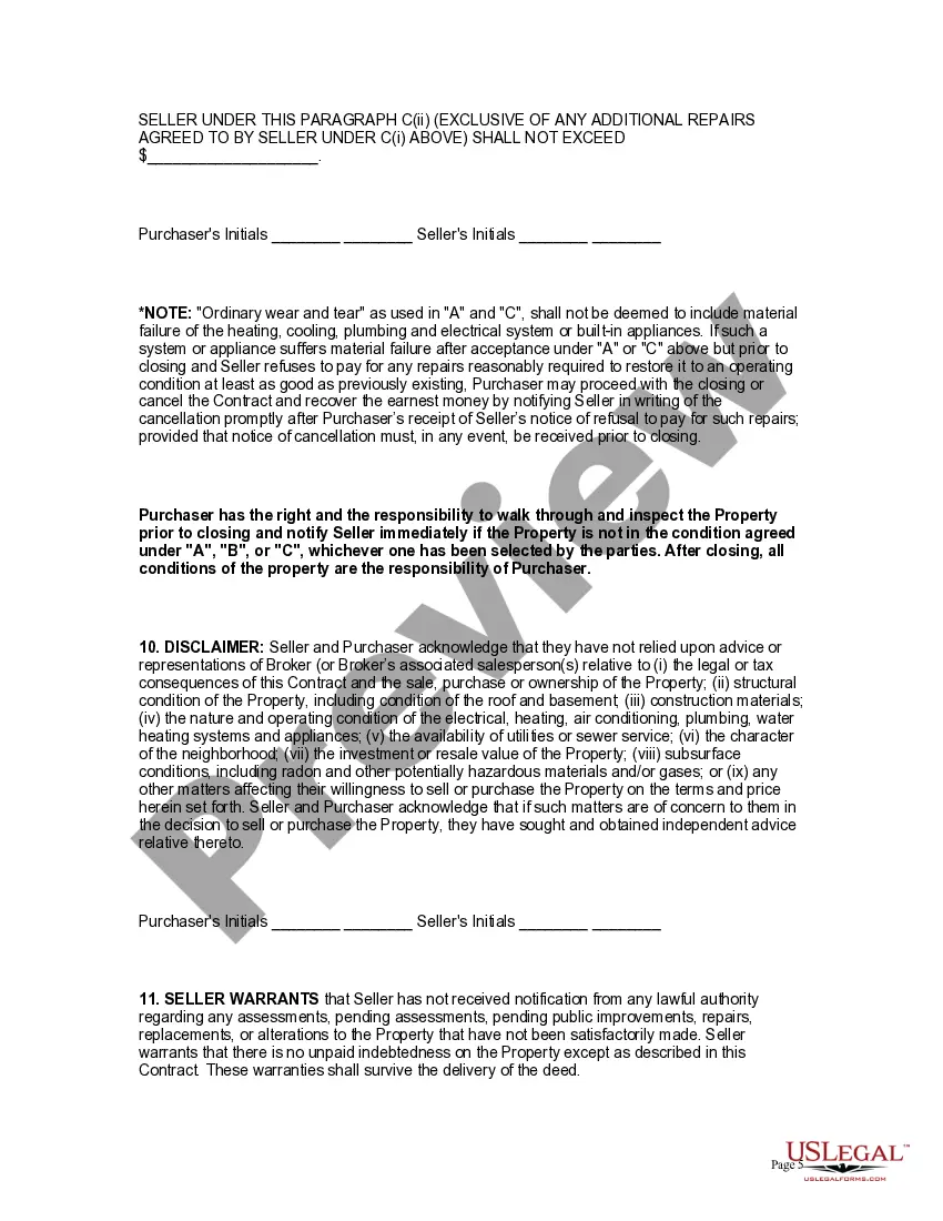 Preview Residential Purchase Agreement