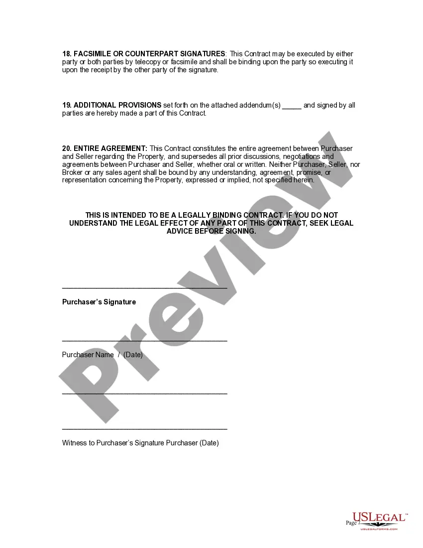 Preview Residential Purchase Agreement