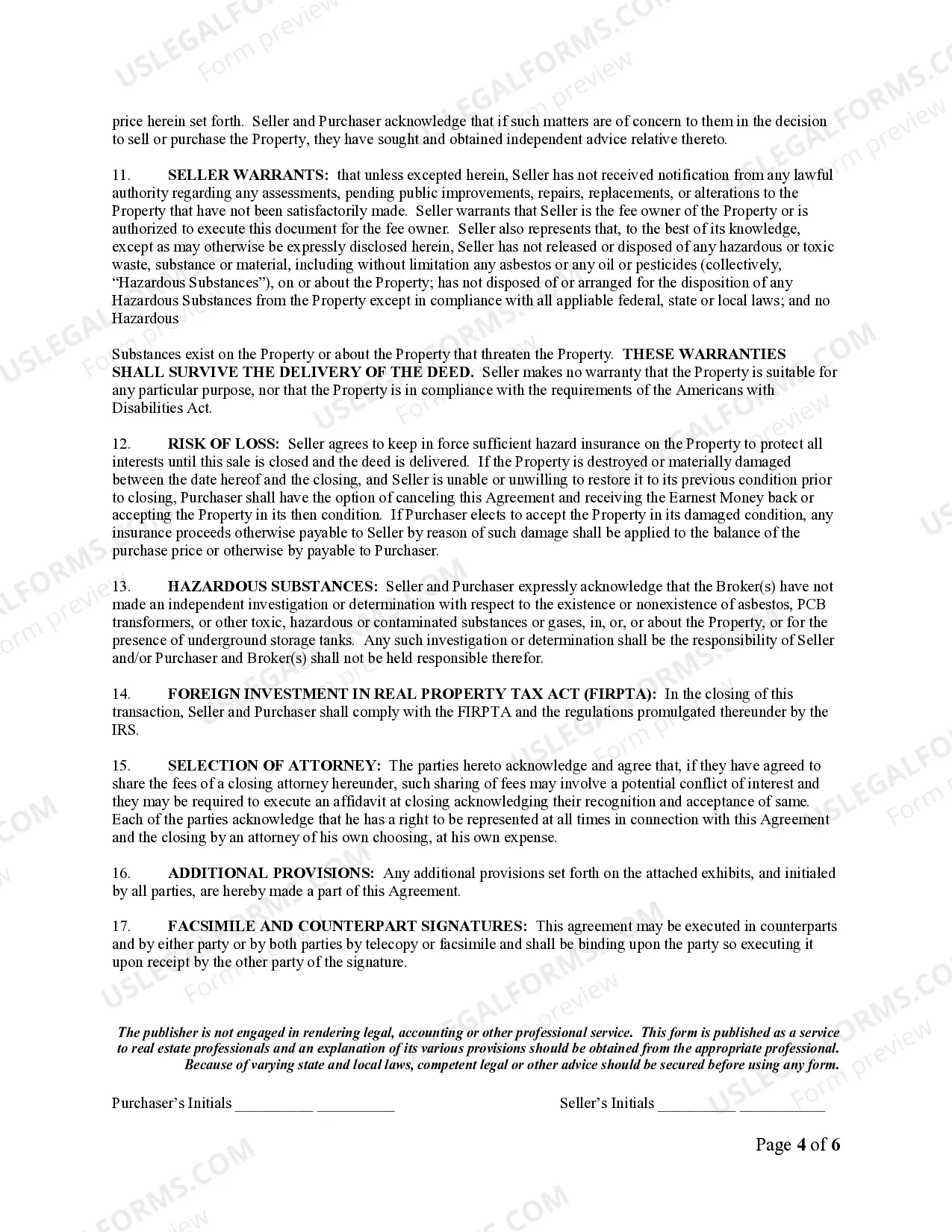 Preview Commercial Sale Agreement