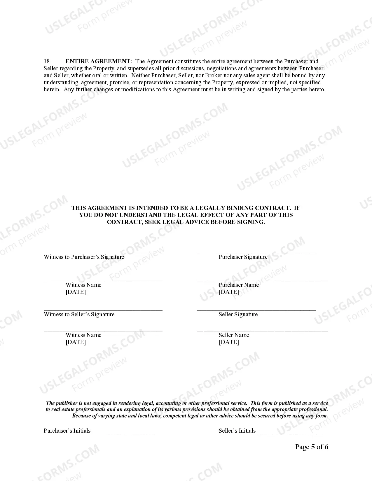 Preview Commercial Sale Agreement