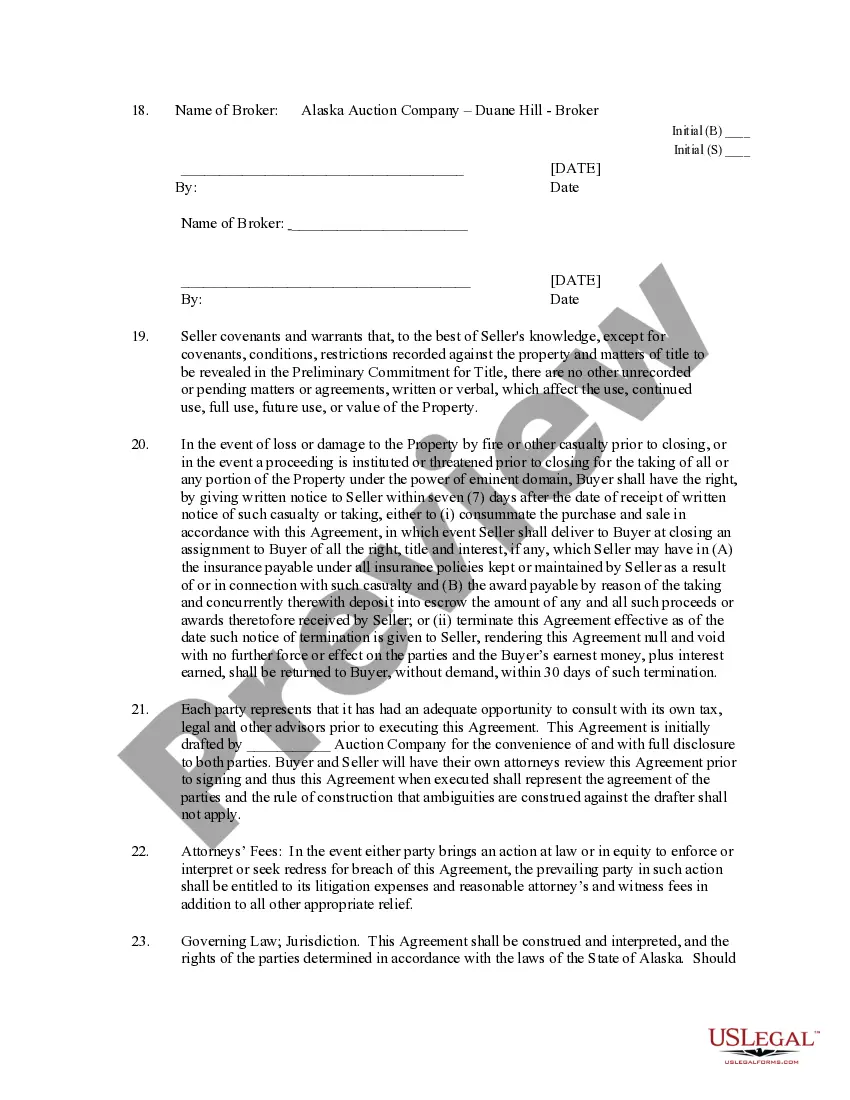 Get Purchase and Sale Agreement - Real Property Auction Preview Purchase and Sale Agreement - Real Property Auction