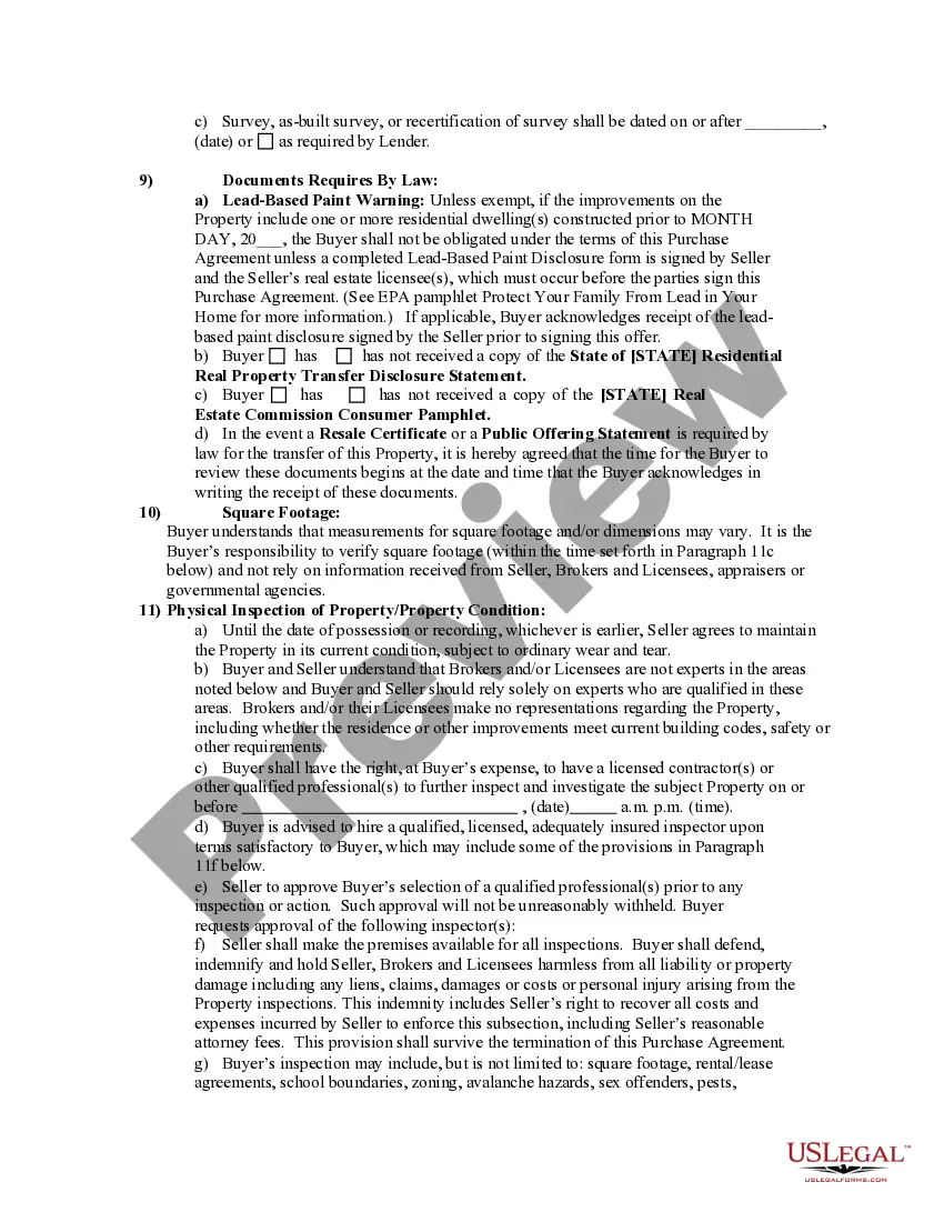 Preview Purchase and Sale Agreement Form