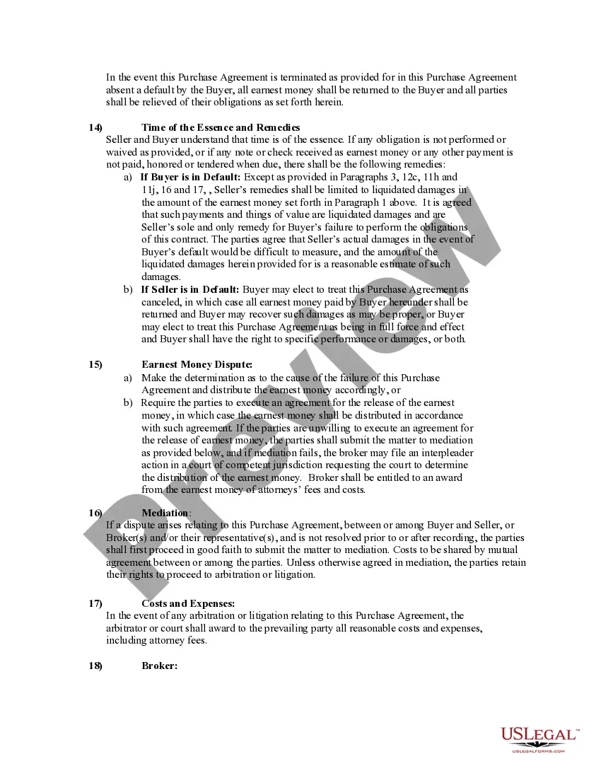 Preview Purchase and Sale Agreement Form