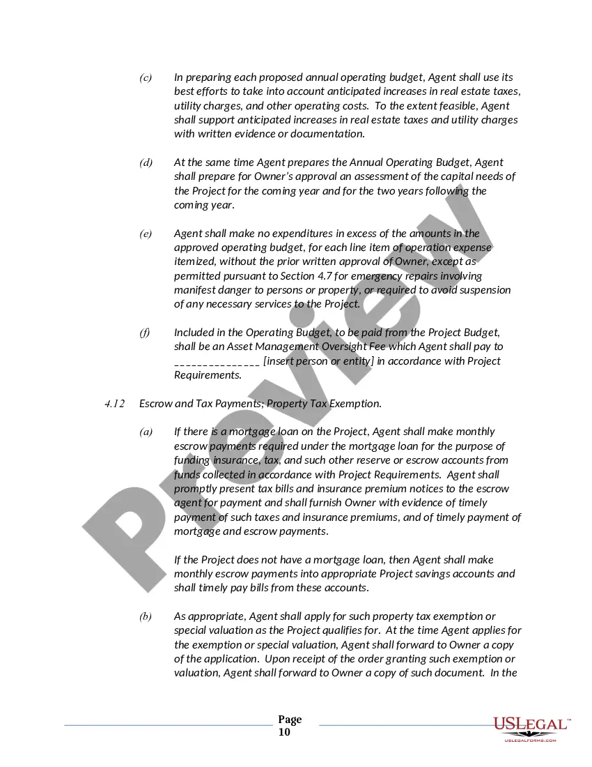 Preview Property Management Agreement