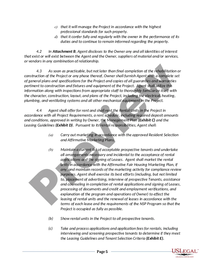 Preview Property Management Agreement