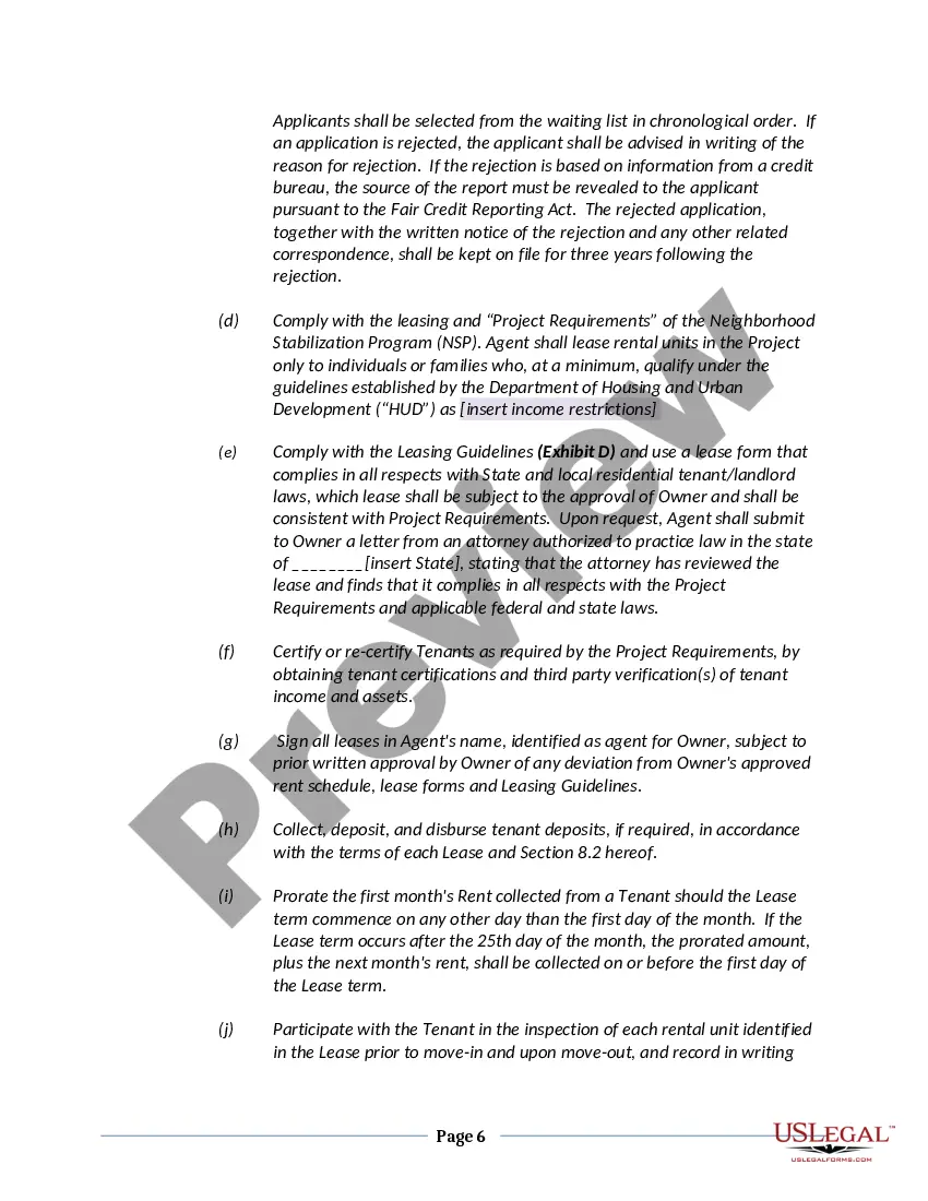 Preview Property Management Agreement