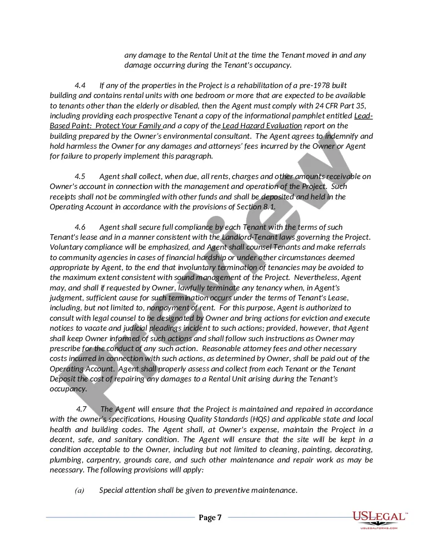 Preview Property Management Agreement