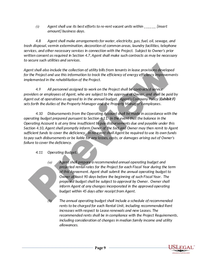 Preview Property Management Agreement