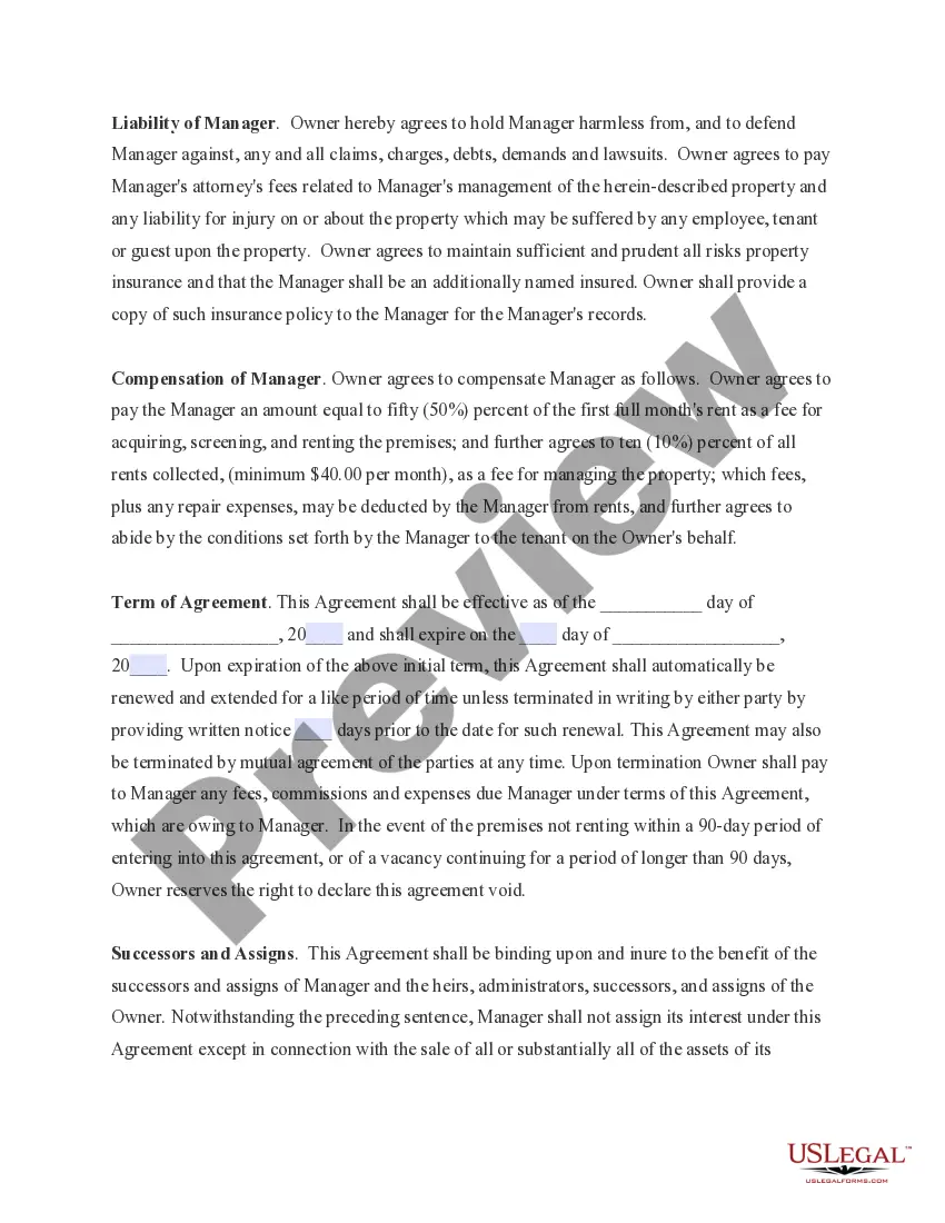 Get Property Management Agreement to assign Manager Preview Property Management Agreement to assign Manager