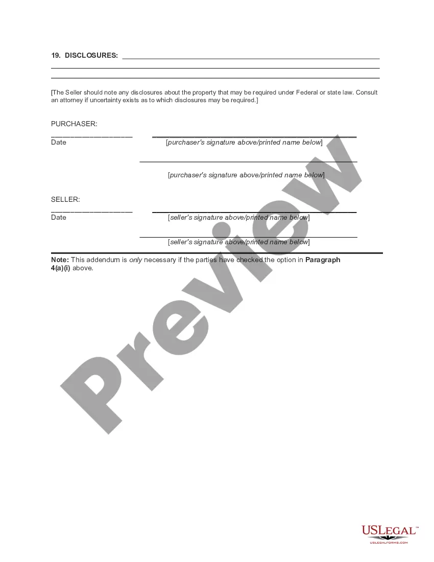 Preview Real Estate Purchase Contract - Residential