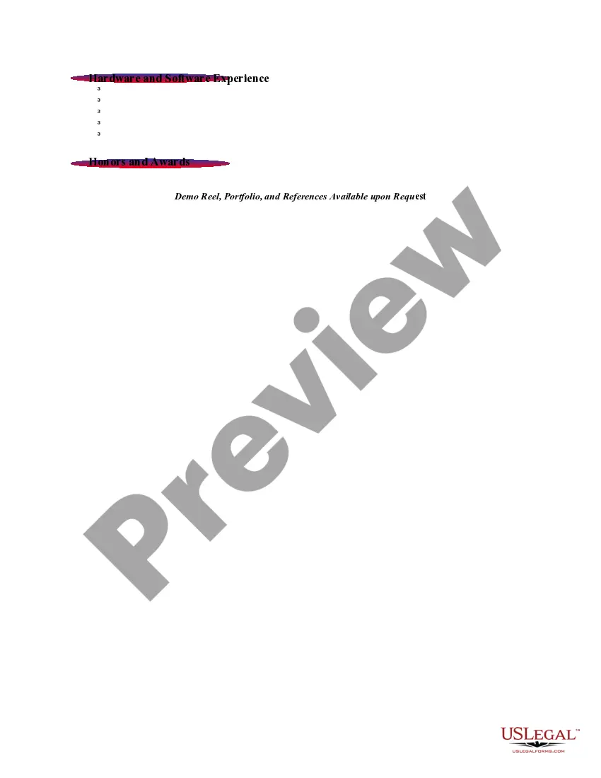 Get Resume for Animator Preview Resume for Animator