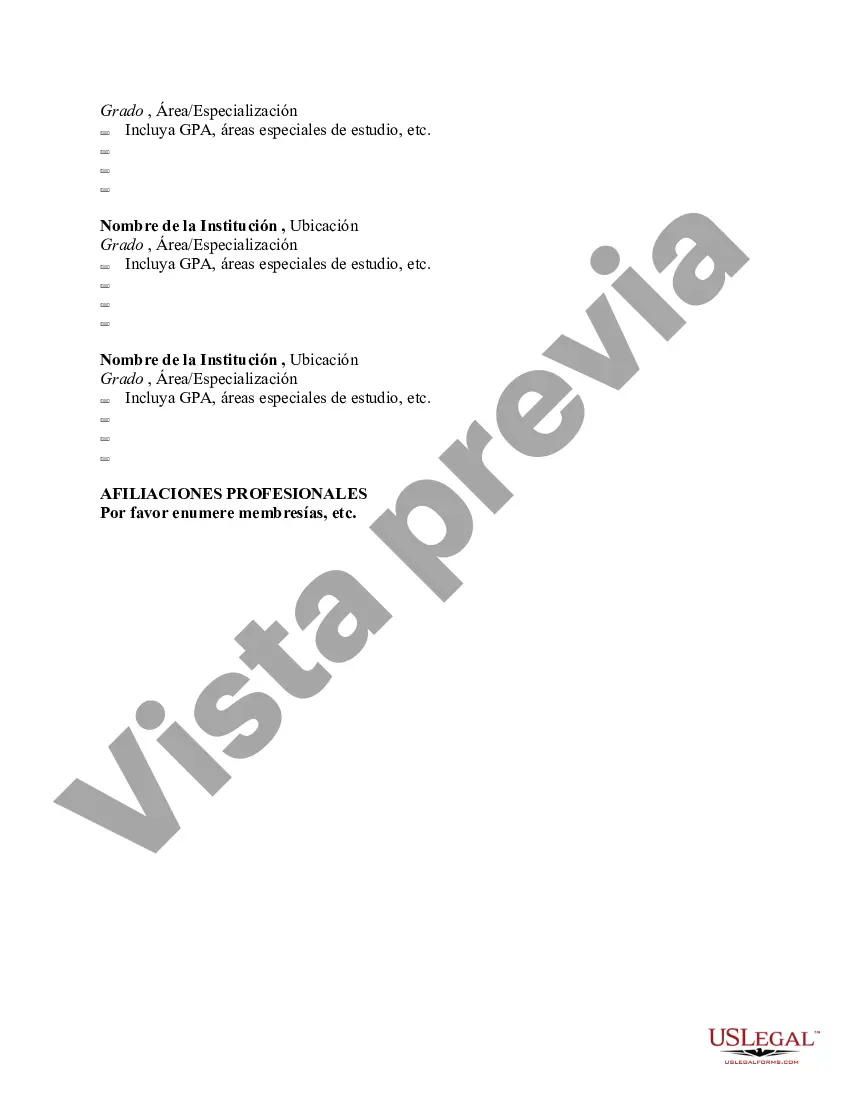 Preview Currículum para director de funeraria