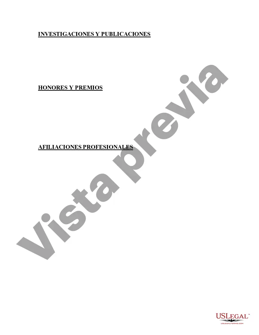 Preview Currículum para médico forense del personal