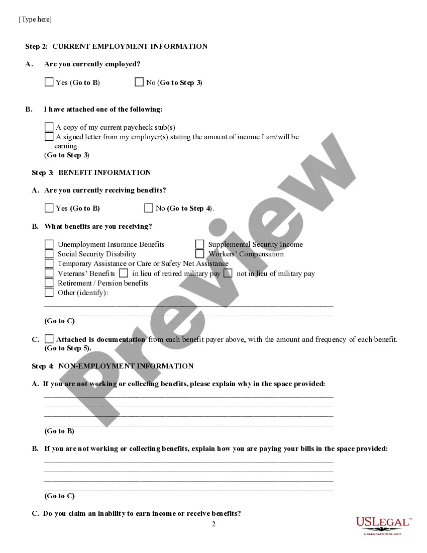 Preview Financial Disclosure Affidavit