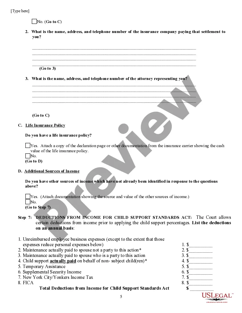 Preview Financial Disclosure Affidavit