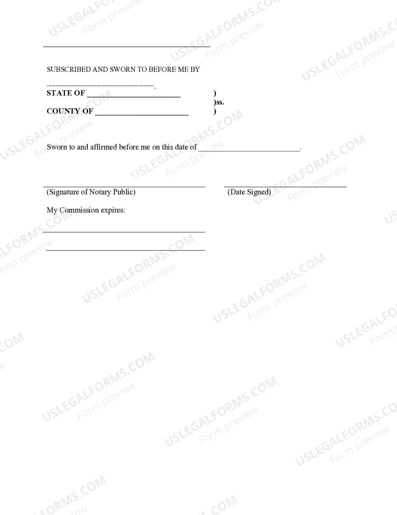 Preview Small Estate Affidavit