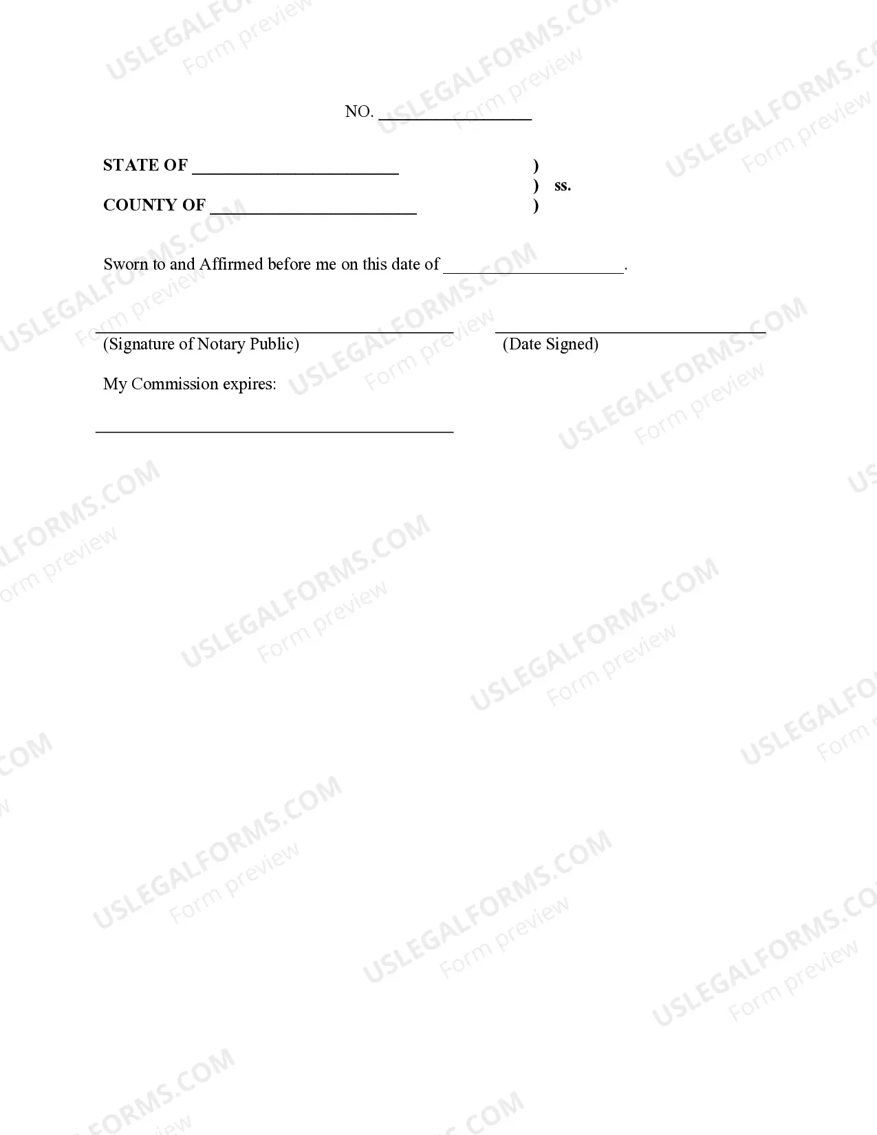 Preview Small Estate Affidavit