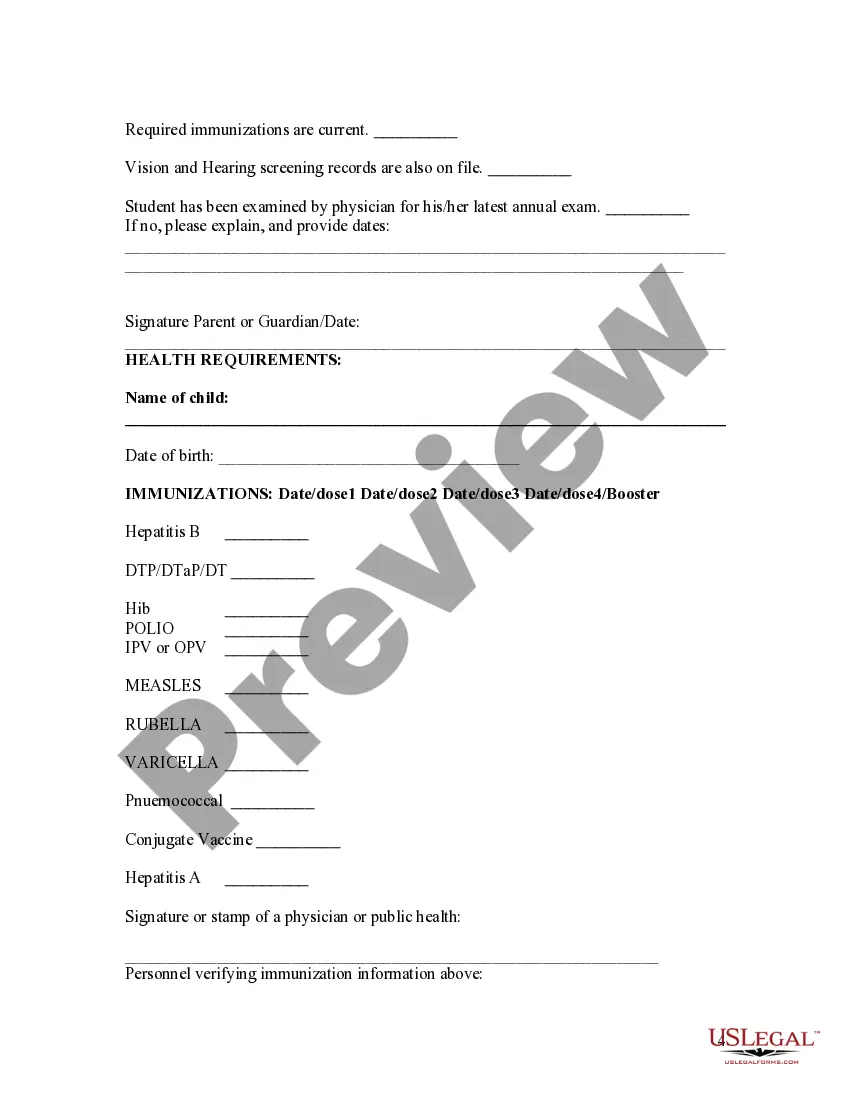 Preview Camp Registration Form