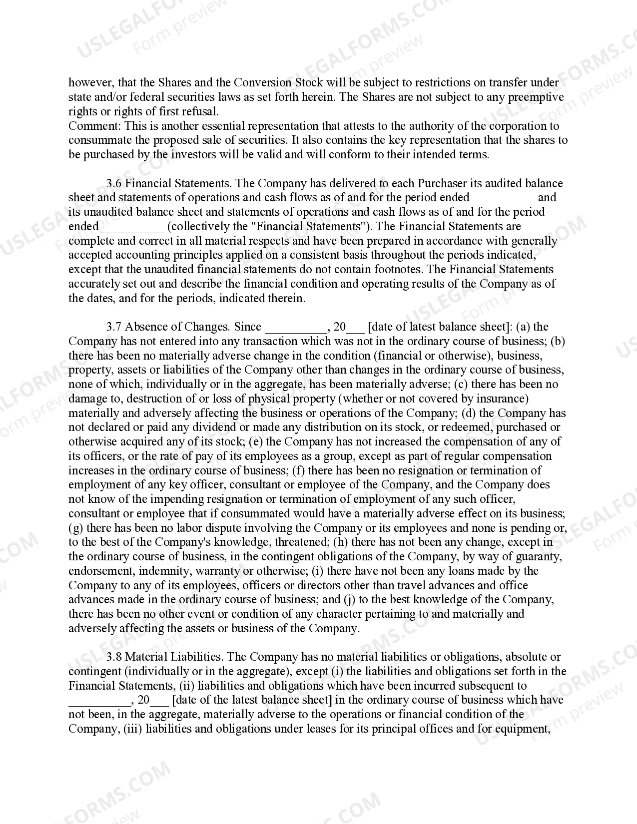 Preview Investor Stock Purchase Agreement