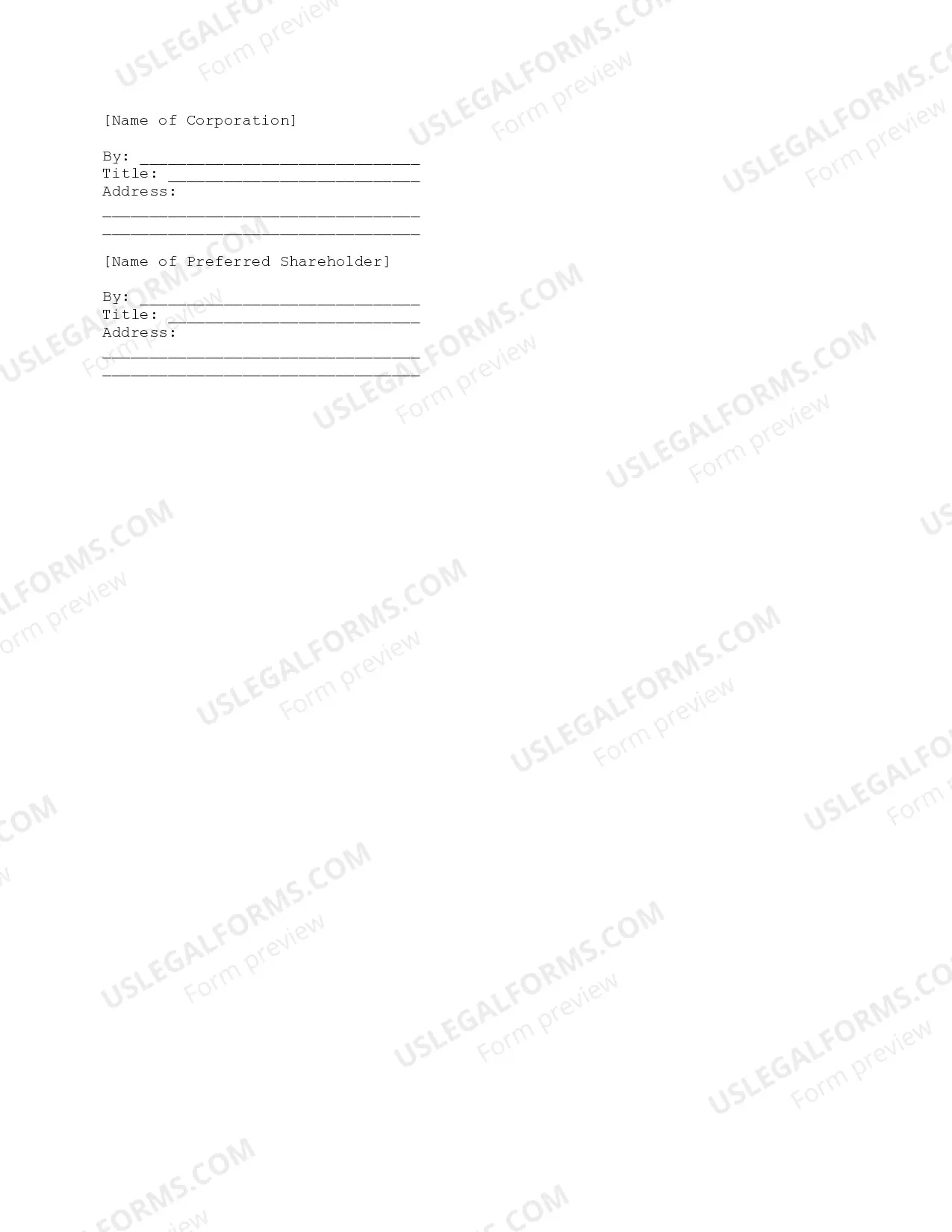 Preview Co-Sale Agreement