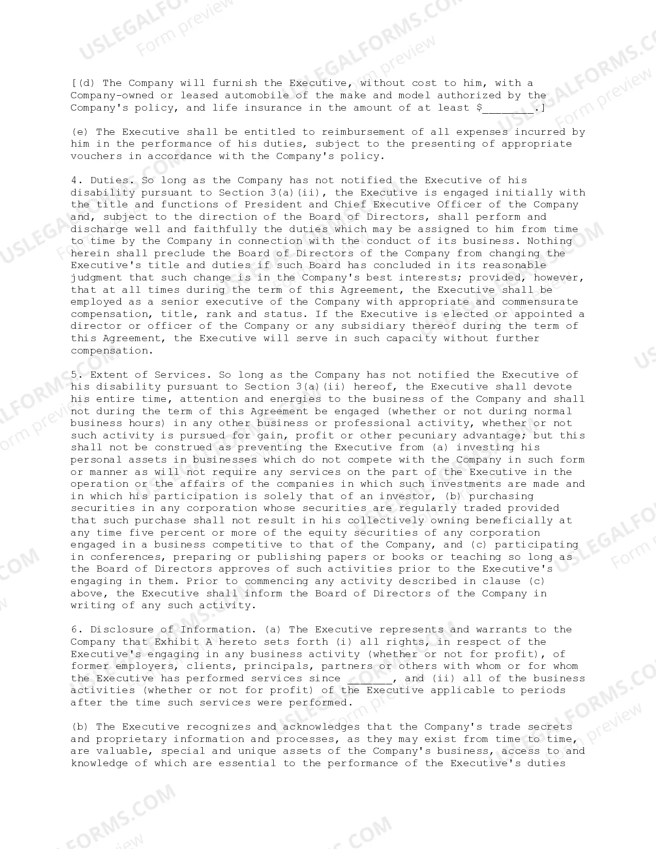 Preview Employment Agreement for Founder - Entrepreneur