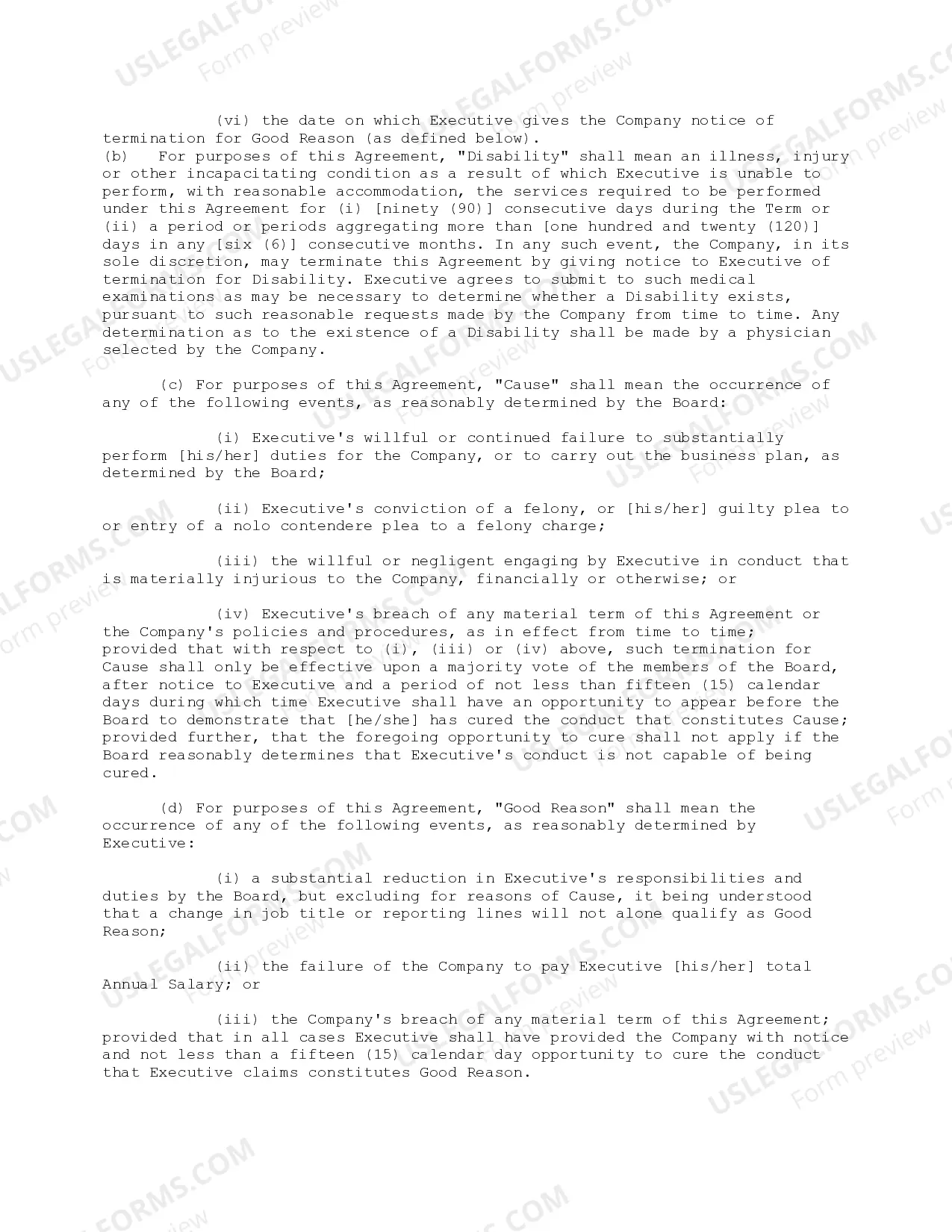 Preview Employment Agreement with President Coupled with a Stock Option Grant