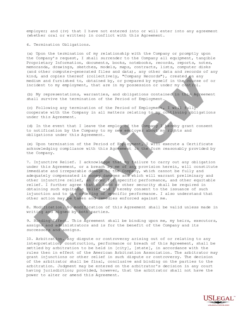 Get Confidential Information and Invention Assignment Agreement for Employee Preview Confidential Information and Invention Assignment Agreement for Employee
