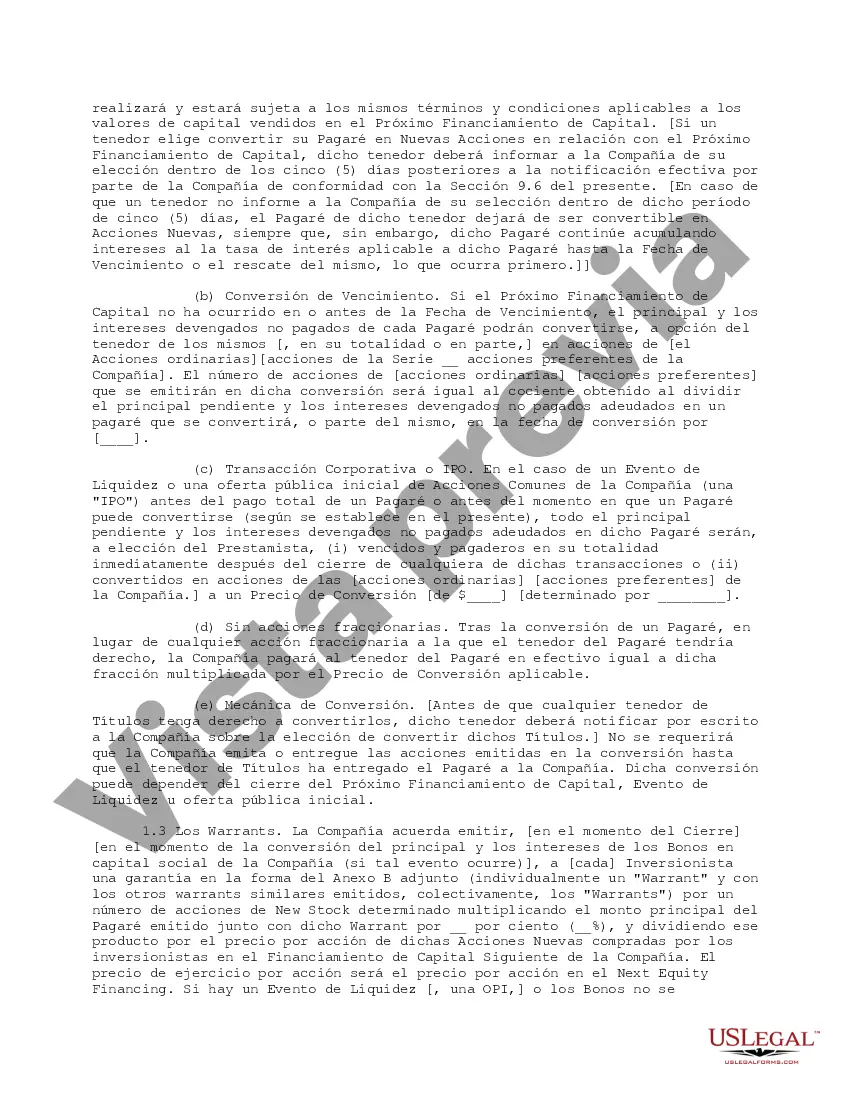 Preview Acuerdo de compra de pagarés y garantías