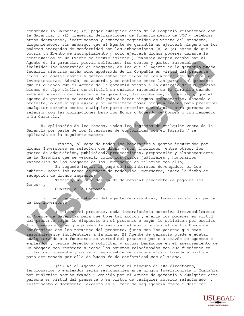 Preview Acuerdo de Garantía para Financiamiento Puente