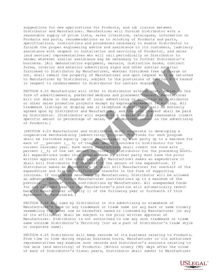 Get Distribution Agreement with Commentary Preview Distribution Agreement with Commentary