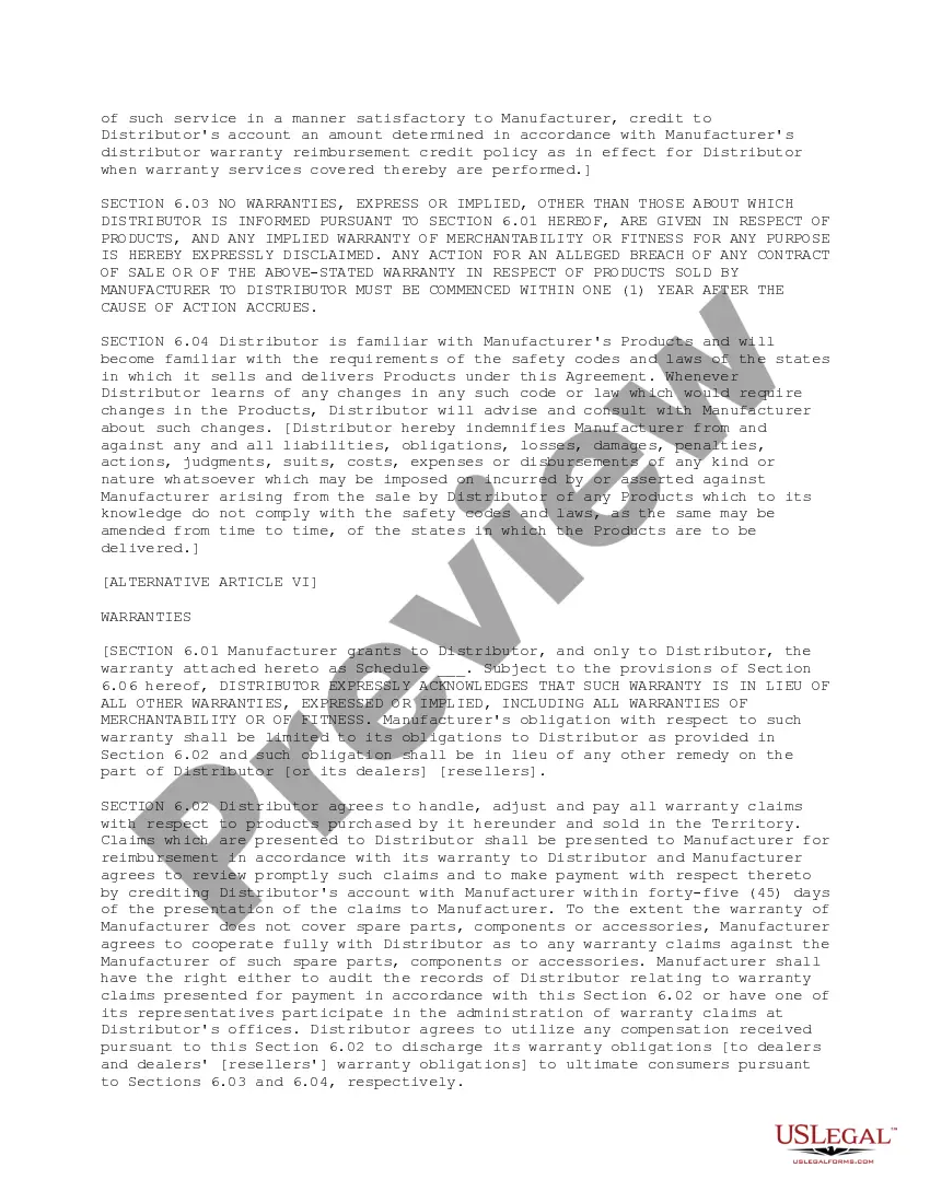 Get Distribution Agreement with Commentary Preview Distribution Agreement with Commentary