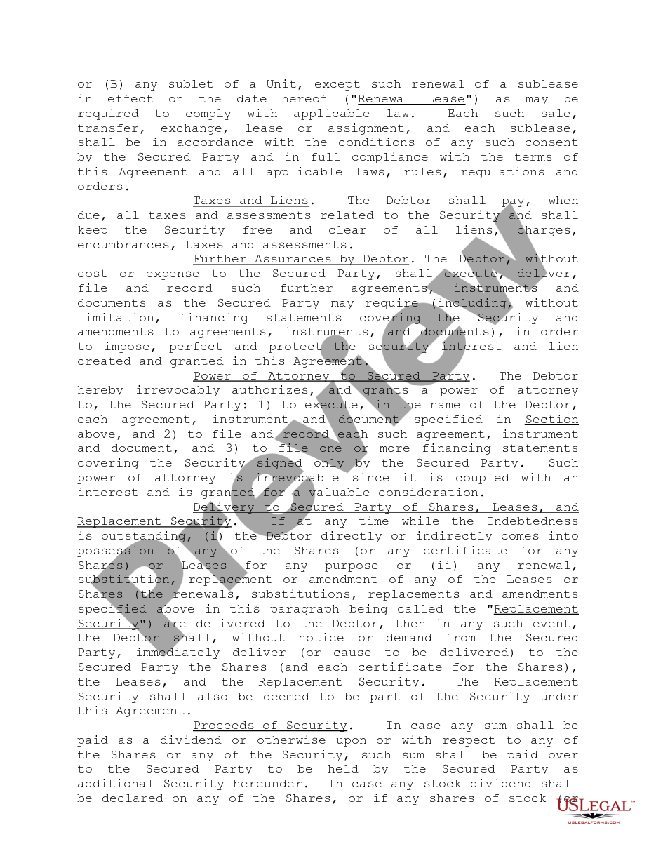 page 4 Security Agreements Cooperative Apartments and Variations preview