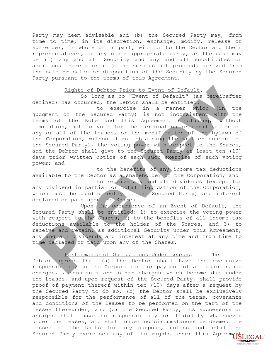 page 7 Security Agreements Cooperative Apartments and Variations preview