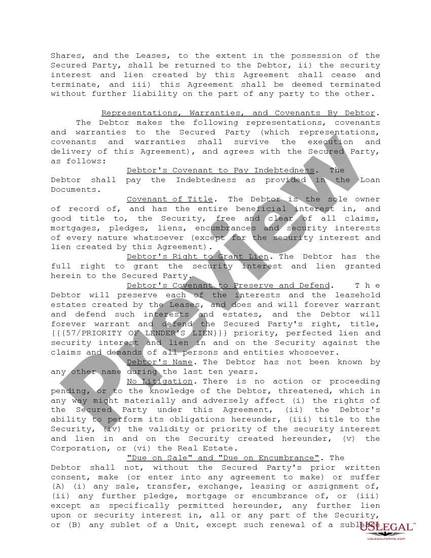 Get Security Agreements Cooperative Apartments and Variations Preview Security Agreements Cooperative Apartments and Variations