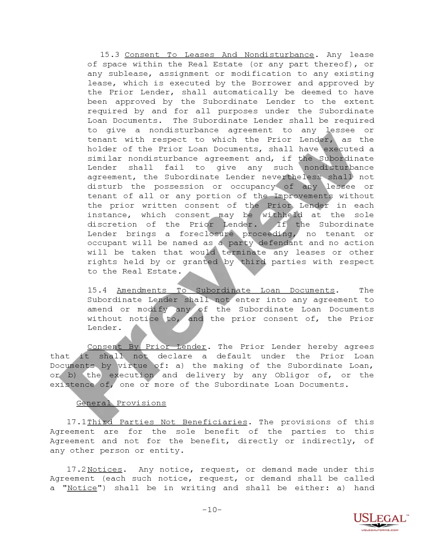 Get Subordination Agreement Form and Variations Preview Subordination Agreement Form and Variations