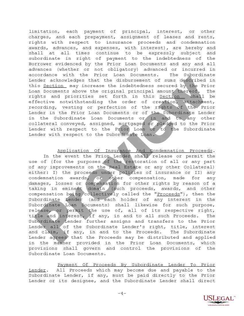 Get Subordination Agreement Form and Variations Preview Subordination Agreement Form and Variations